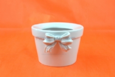 Foto Cachepot de Porcelana violeta 2b com lao 