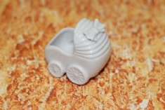 Foto Carrinho de beb de Porcelana com lao 6,0 x 6,0 