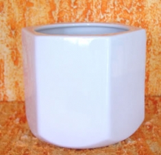 Foto Cachepot de Porcelana sextavado 1 