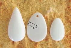 Foto Placa de Porcelana gota 9a  com furo