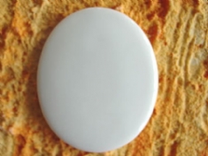 Foto Placa de porcelana oval 234   sem furo