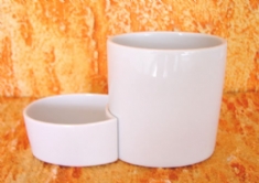 Foto Porta lpis de Porcelana com clips 2 peas