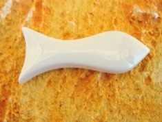 Foto Porta rachim peixe de Porcelana 7,0 x 25,