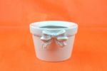 Foto Cachepot de Porcelana violeta 2b com lao 