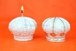 Foto Castiçal de Porcelana coroa fibra ótica 7,0 x 8,0