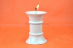 Foto Castiçal greci 1b de Porcelana com fibra de led 11,5 x 8,0