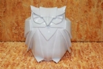 Foto Coruja Origami 1b  de Porcelana  22,5 x 20,5 