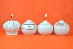Foto Castiçal de Porcelana bola com relevo 8,0 x 8,5