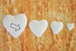Foto Placa de Porcelana coração 3 com furo